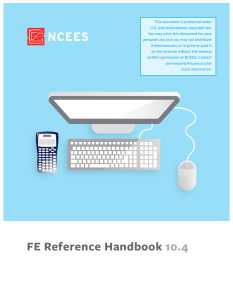 FE Reference Handbook: Engineering Exam Prep