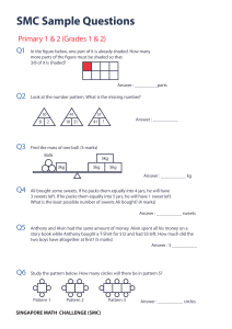 SMC Sample Math Questions: Grades 1-11