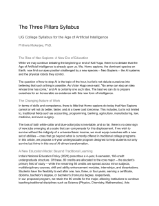 AI-Ready UG College Syllabus: Cogitation, Communication, Creativity