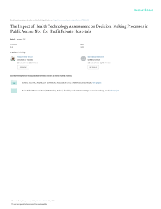 HTA Impact on Hospital Decision-Making: Public vs. Private
