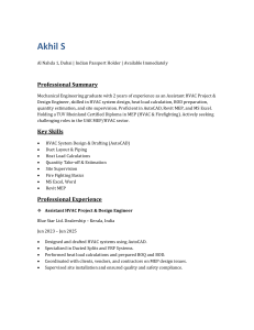 Akhil S - HVAC Engineer Resume | Dubai MEP/HVAC Sector