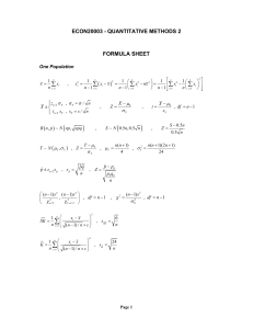 Hoja de F&oacute;rmulas M&eacute;todos Cuantitativos 2