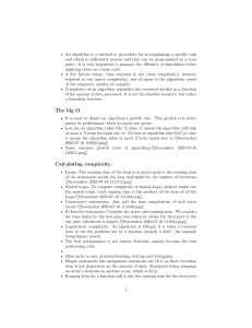 Algorithm Analysis: Big O Notation & Complexity