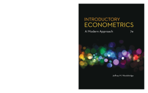 Introductory Econometrics: A Modern Approach, 7e