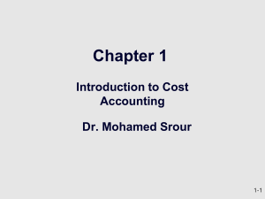 Introduction to Cost Accounting: Concepts & Classifications