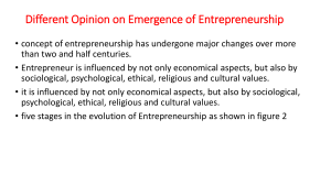 Entrepreneurship Theories: Schumpeter, McClelland, Knight