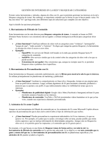 Gesti&oacute;n de Intereses en la Red y Bloqueo de Categor&iacute;as
