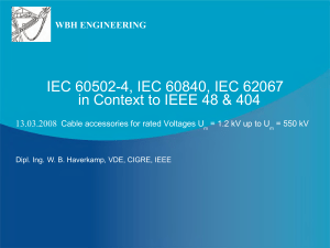 IEC vs IEEE Standards for Cable Accessories: 60502-4, 60840, 62067