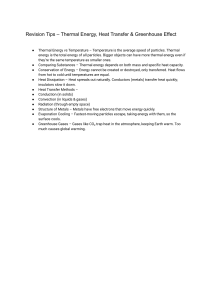 Thermal Energy, Heat Transfer & Greenhouse Effect Revision Tips