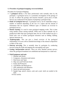 Geological Mapping Procedures & Traverse Definition | Earth Science