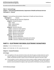 21 CFR Part 11: Electronic Records & Signatures