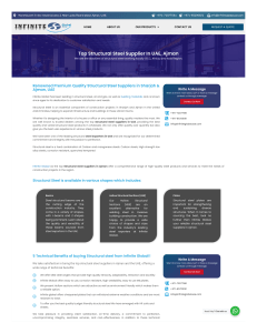Top Structural Steel Suppliers in UAE – Infinite Global
