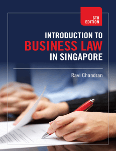 Introduction to Business Law in Singapore - 6th Edition Textbook