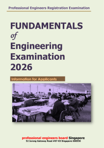 Professional Engineers Exam Singapore: Fundamentals of Engineering 2026
