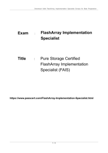 FlashArray Implementation Specialist Exam Questions