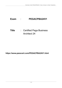 PEGACPBA24V1 Certified Pega Business Architect 24 Dumps