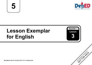 PE & Health 7: Target Games Lesson Exemplar (Quarter 1)