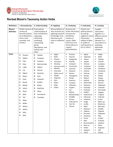 Bloom's Taxonomy Action Verbs: A Quick Guide