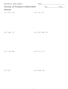 Factoring Polynomials: All Techniques Combined (Hard)