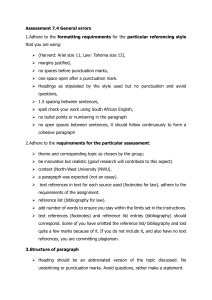 Assessment 7.4 General Errors: Academic Writing & Referencing Guidelines