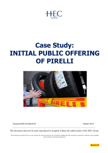 Pirelli IPO Case Study: Financial Analysis & Valuation (HEC Paris)