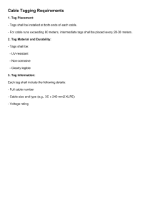 Cable Tagging Requirements: Placement, Material, Information
