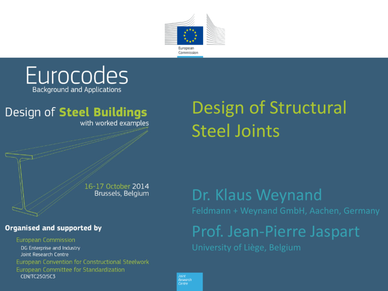 Design of Structural Steel Joints: Eurocodes & Worked Examples