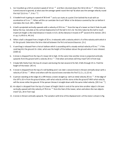 Physics Kinematics Problems & Solutions | Motion Exercises