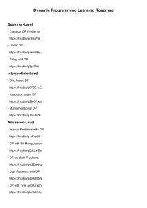 Dynamic Programming Learning Roadmap: Beginner to Advanced DP Guide