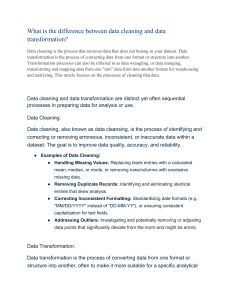 Data Cleaning vs. Data Transformation: Key Differences & Examples