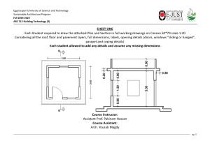 E-JUST ARC 312 Building Technology: Architectural Drawing Assignment