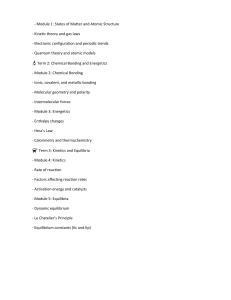 Chemistry, Biology, Physics Syllabus: CAPE Unit 1 Topics