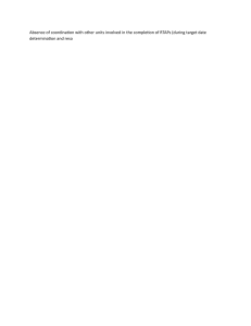 RTAP Coordination Issues: Target Date Determination & Resolution