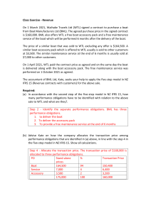 IFRS 15 Revenue Recognition: Accounting Exercise & Journal Entries