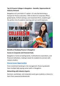 Top Finance Colleges in Bangalore: Benefits, Opportunities & Demand