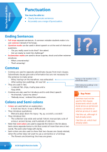 GCSE English Punctuation & Shakespeare Revision Guide