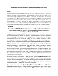 MDR Services: Strengthening Cybersecurity Posture & Threat Response