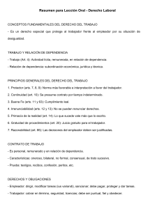Resumen Derecho Laboral