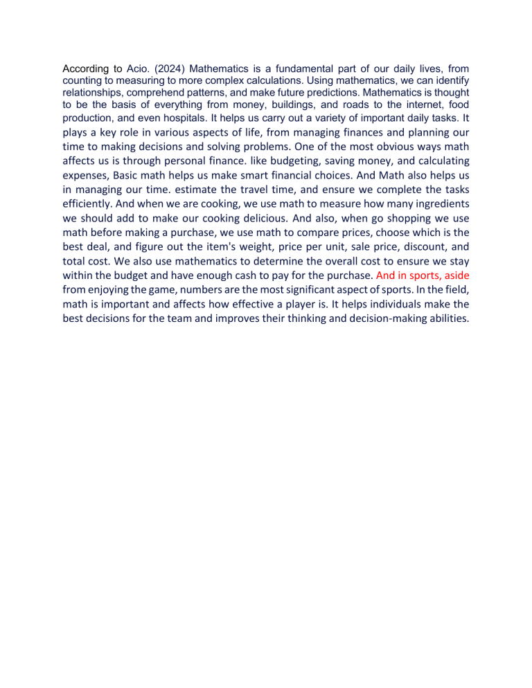 The Importance of Mathematics in Daily Life: Applications & Benefits