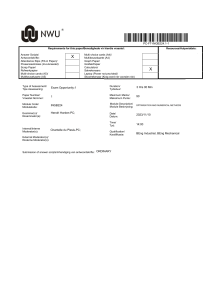 Optimisation and Numerical Methods Exam Paper - BEng Industrial/Mechanical