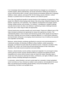 Cultural Diversity: Cornerstone of Societal Progress & Global Understanding