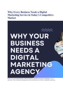 Digital Marketing Services: Why Businesses Need Them