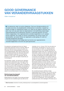 Good Governance van Verandervraagstukken: Organisatorische Verandering in de Watersector