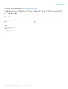 Pelvic Tilt & Artificial Hips: Edge Loading Risk Investigation