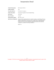 ASME BPV VIII-1 Interpretation: External Loads on Nozzle Flanges