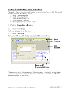 Getting Started with Aldec Active-HDL: Compile & Simulate Designs