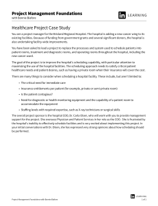 Healthcare Project Management Case Study: Brisland Regional Hospital