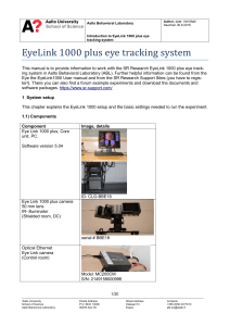 EyeLink 1000 Plus Eye Tracking System Manual: Setup & Operation
