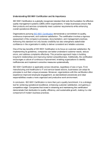ISO 9001 Certification: Understanding Its Importance & Benefits