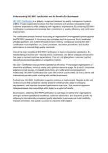 ISO 9001 Certification: Benefits for Business Quality Management